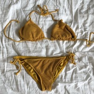 Golden yellow billabong bikini